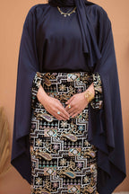 Blue Serene Elegance Kaftan Set