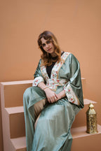 Royal Mosaic Draped Abaya