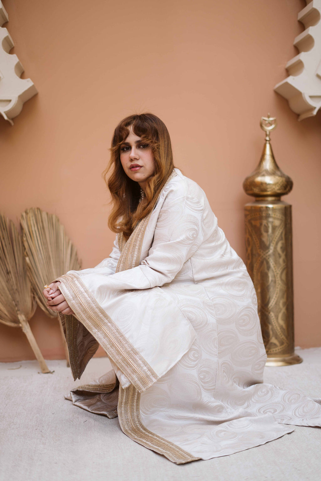 Ivory Swirl Kaftan – Timeless Ramadan Elegance